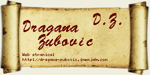 Dragana Zubović vizit kartica